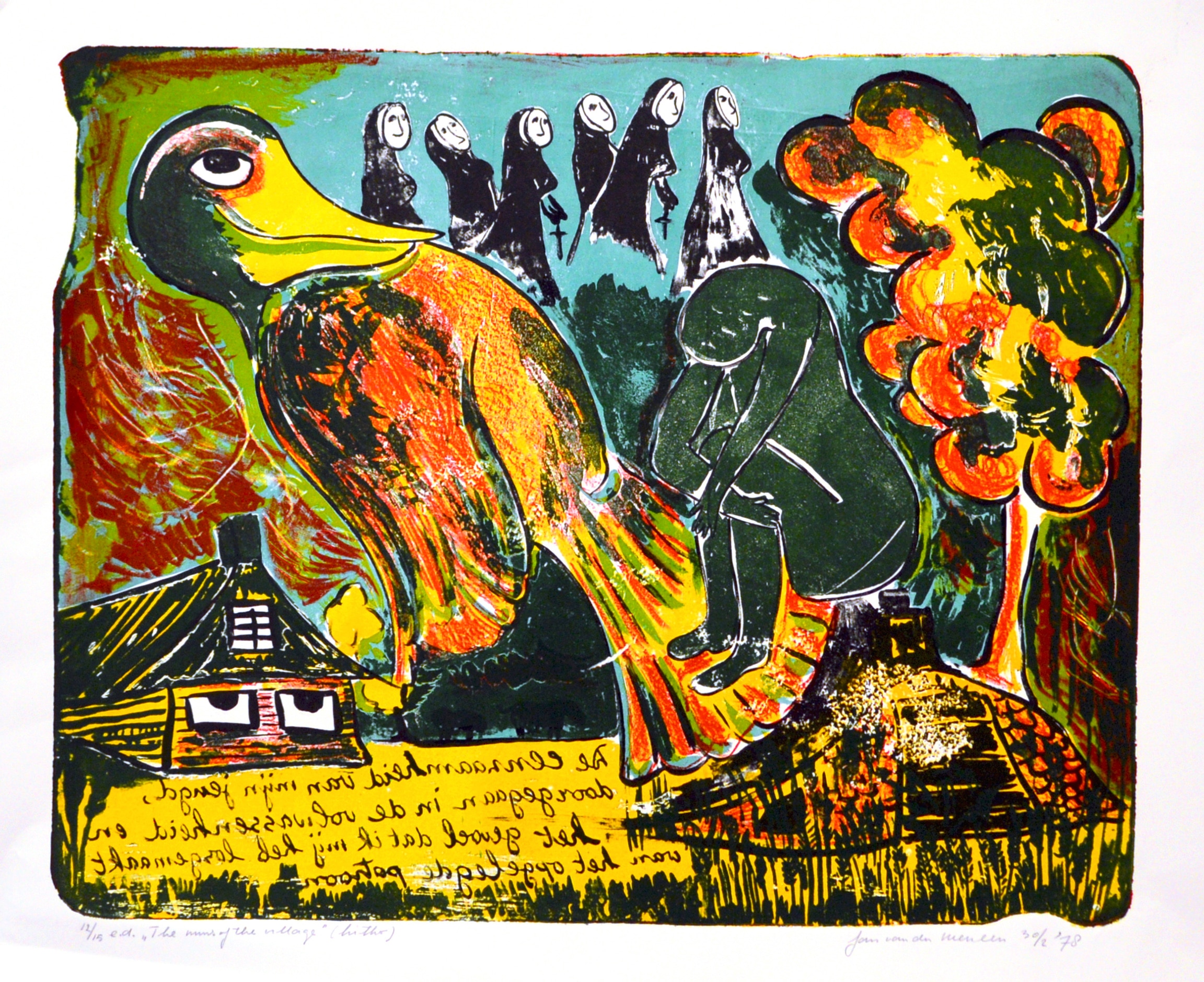 The nuns of the village - Jan van der Meulen Bax Kunst