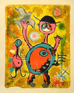 Jan van der Meulen - Man met duif en bolhoed