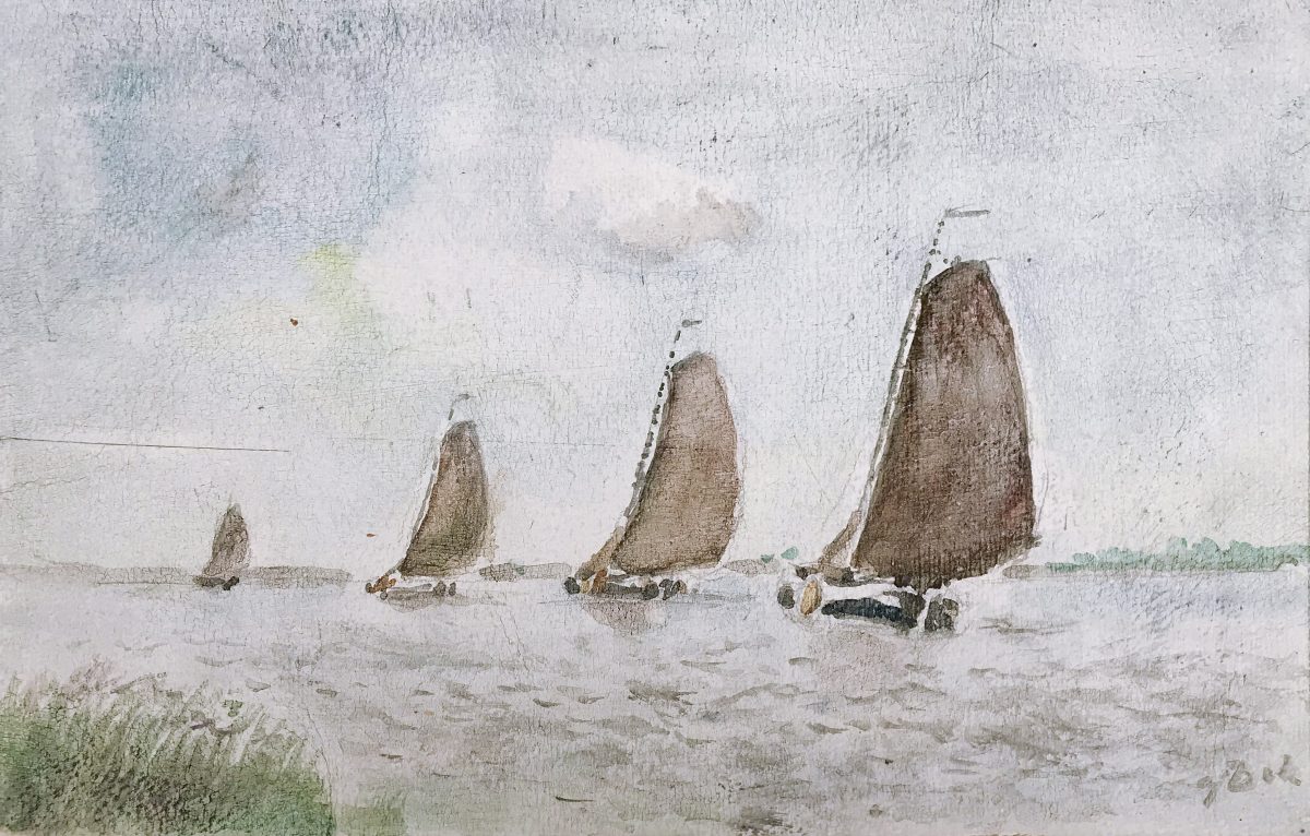Skûtsjes bij Earnewâld (Eernewoude)