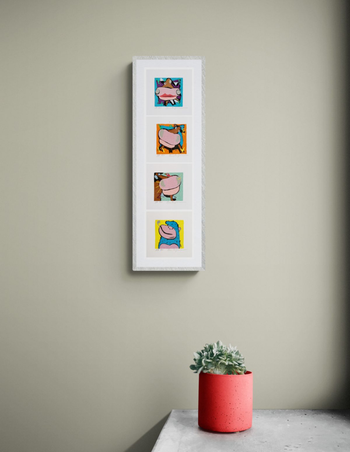 Drie koeien plus aap (creatief doosje)