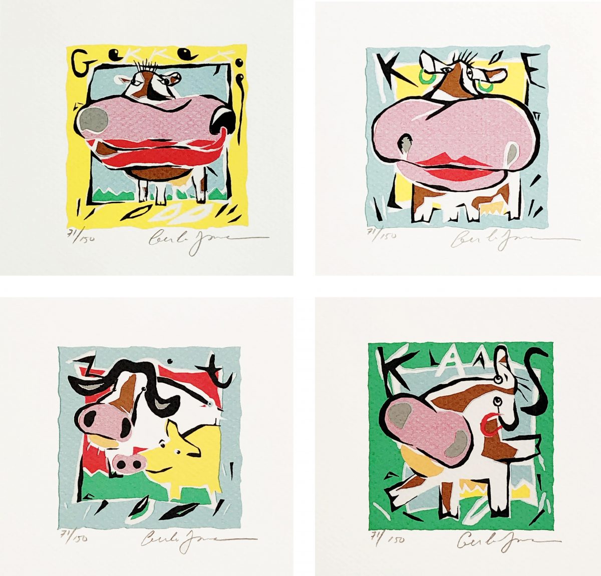 Vier koeien (creatief doosje)