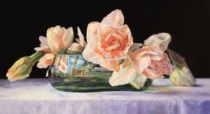 Adriana van Zoest - Narcissen in glazen schaal