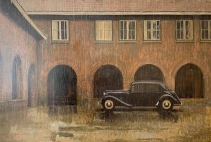 Martin Sijbesma - Citroën TA in de regen
