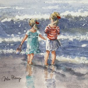 Joke Plomp - Twee meisjes op het strand