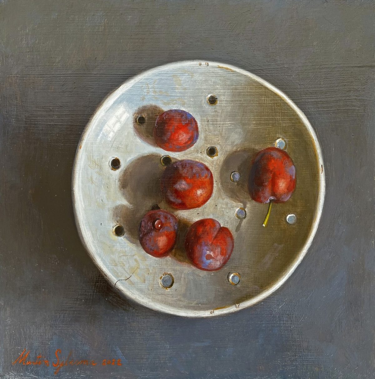 Stilleven met schaaltje pruimen II