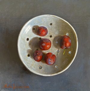 Martin Sijbesma - Stilleven met schaaltje pruimen II