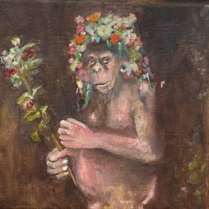 Hinke Veenstra - Aap met bloemen II