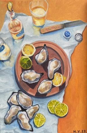 Hinke Veenstra - Stilleven met oesters I
