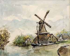 Geert Bok - Molen op ’t eiland Sneek