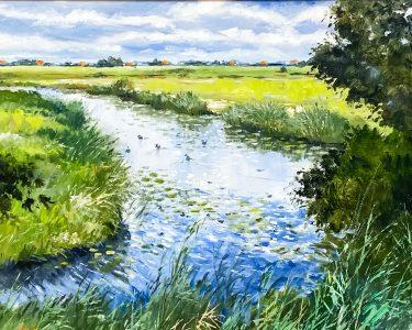 Bart Bosma - Langs de groene dijk tussen Sneek en Dearnsum