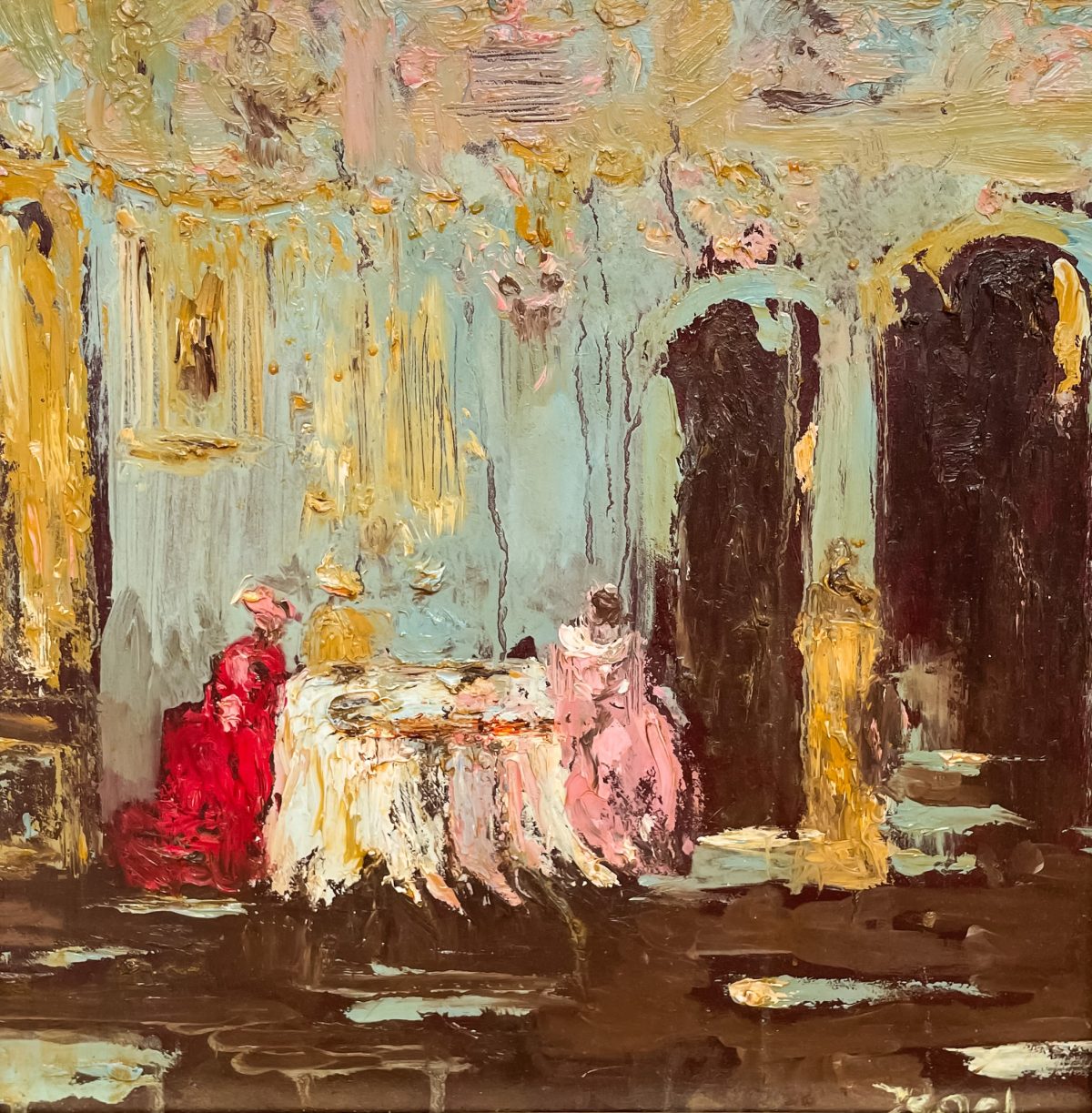 Blauwe salon