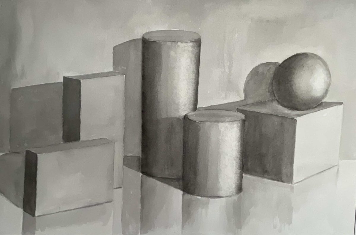 Compositie met stereometrische lichamen