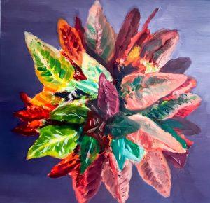 Louis van Gorkom - Kamerplant met rood blad