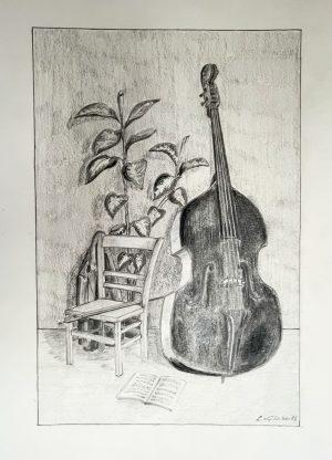 Louis van Gorkom - Stilleven Cello en stoel I