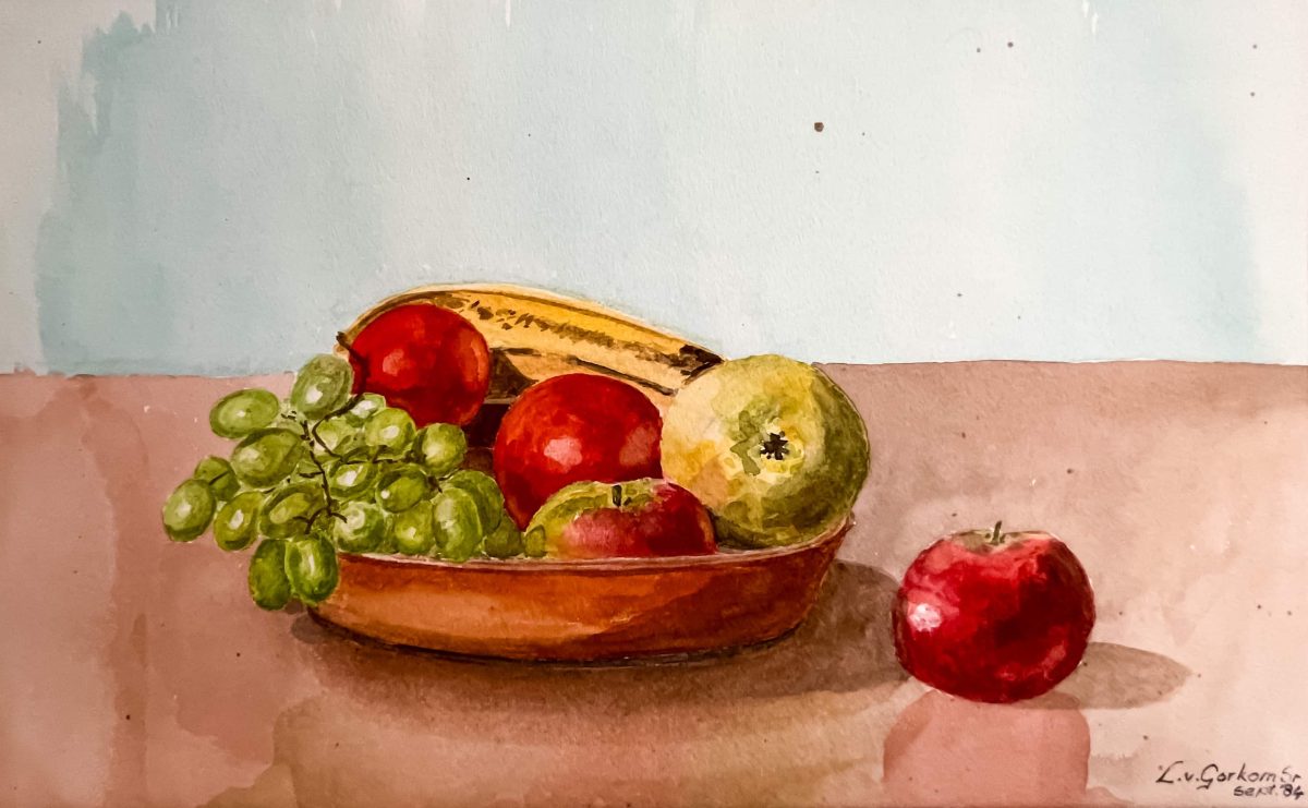 Schaal met fruit naar model