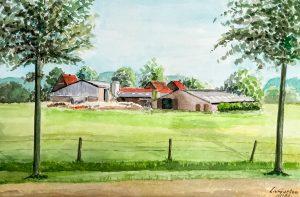 Louis van Gorkom - Landschap met boerderij