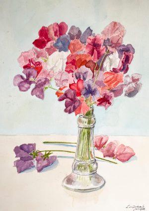 Louis van Gorkom - Zonder titel (Bloemen in pot)