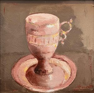 Evert van Hemert - Koffiekop Roze oor rechts