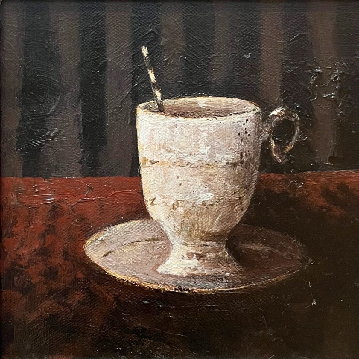 Koffiekop wit op tavel