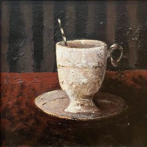 Evert van Hemert - Koffiekop wit op tavel