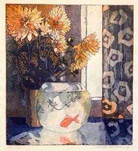 Marcel Schellekens - Vissenkom en bloemen