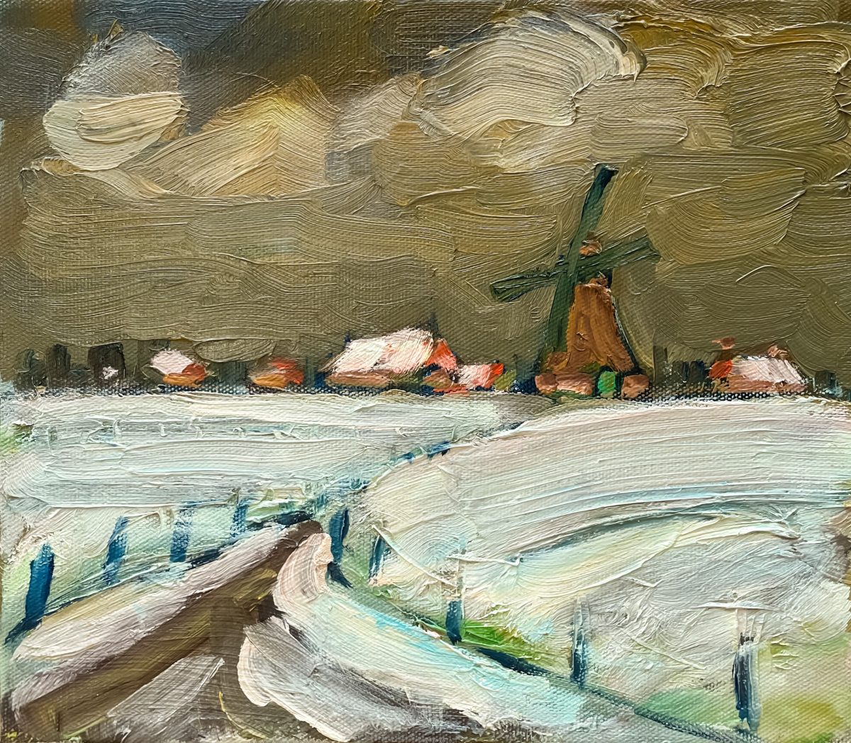 Winters Landschap de Wâlden (omgeving Readtsjerk) IV