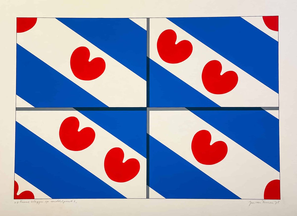 4 Friese vlaggen op middelpunt I