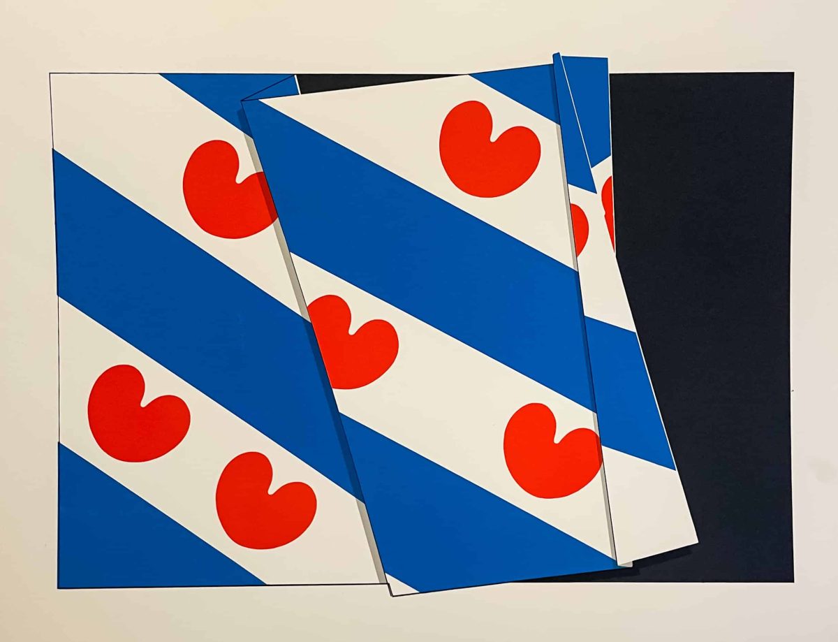 Wapperende Friese vlag