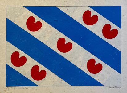 Jan van Tuinen - Friese vlag op mooi papier