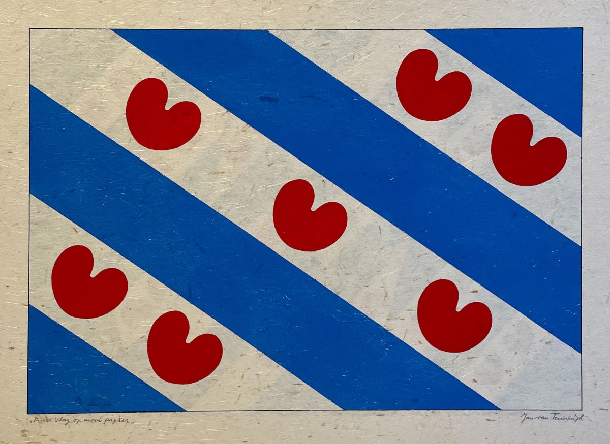 Friese vlag op mooi papier