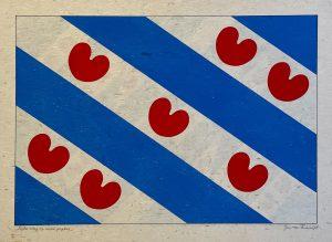 Jan van Tuinen - Friese vlag op mooi papier