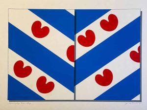 Jan van Tuinen - Tweezijdige Friese vlag