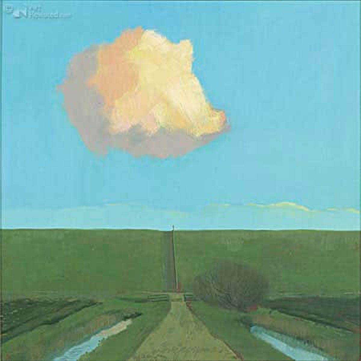 De wolk die boven de dijk verscheen